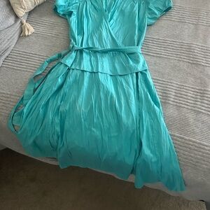 Turquoise Wrap Dress